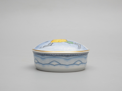 Туалетная коробочка форма Круглая рисунок Зима. Хоккей арт. 81.31061.00.1, 