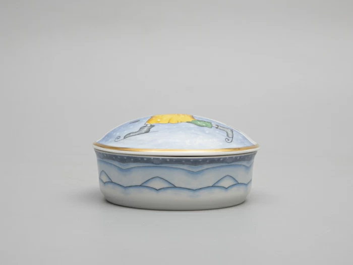 Туалетная коробочка форма Круглая рисунок Зима. Хоккей арт. 81.31061.00.1, 