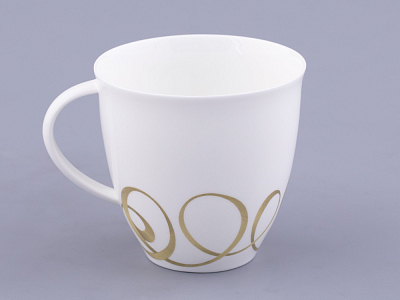 Чашка с блюдцем чайная форма Оливия рисунок Колечки, арт. 81.31427.00.1