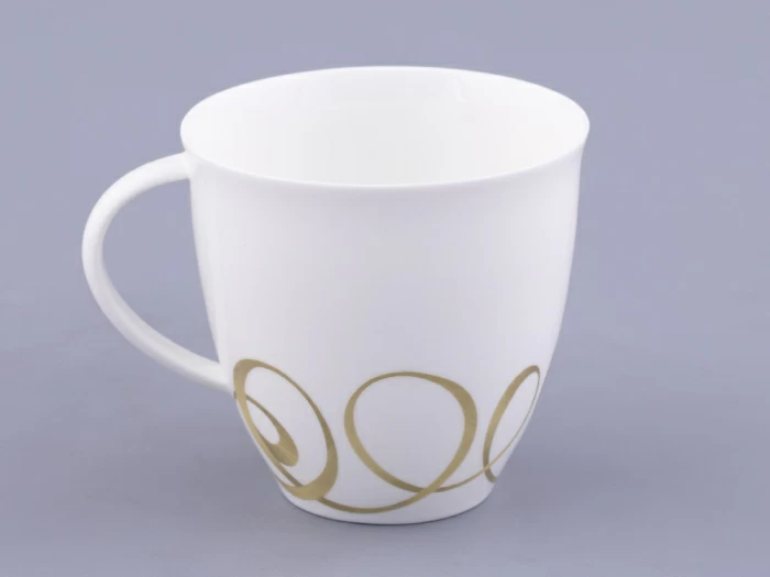 Чашка с блюдцем чайная форма Оливия рисунок Колечки, арт. 81.31427.00.1, 