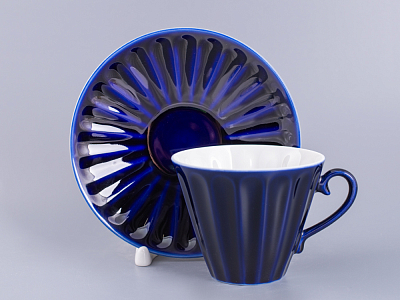 Чашка с блюдцем чайная форма Лучистая рисунок Найт, арт. 81.28659.00.1