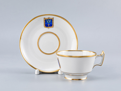 Чашка с блюдцем чайная 240 мл форма Александрия рисунок Коттеджный арт. 81.15359.00.1, 