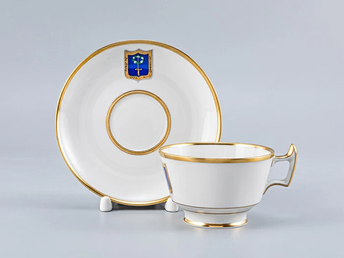 Чашка с блюдцем чайная 240 мл форма Александрия рисунок Коттеджный арт. 81.15359.00.1, 