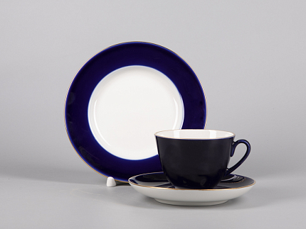 Трехпредметный комплект чайный 230 мл форма Весенняя рисунок Ночка арт. 81.11158.00.1