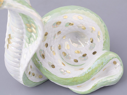 Скульптура форма Кобра в подарочной упаковке, большой размер, рисунок Зеленая кобра, арт. 81.32809.00.1