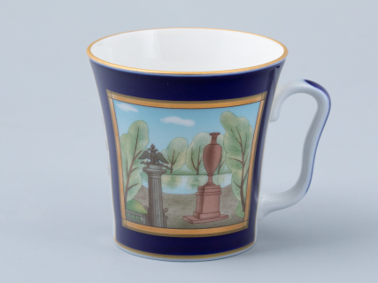 Бокал с блюдцем форма Ленинградский рисунок Порфировая ваза арт. 81.31477.00.1, 