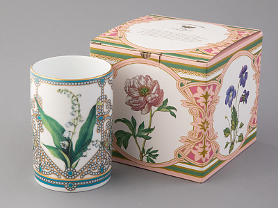 Бокал 400 мл в подарочной упаковке, форма Соло, рисунок Ландыш майский, арт. 81.32710.00.1