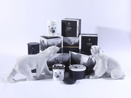 Свеча ароматическая в подарочной упаковке, рисунок Тотем. Медведь аромат Черный перец арт. 81.31597.00.1, 