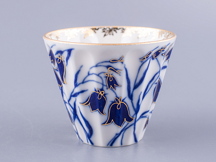 Чашка с блюдцем чайная 235 мл форма Лучистая рисунок Колокольчики арт. 81.10520.00.1