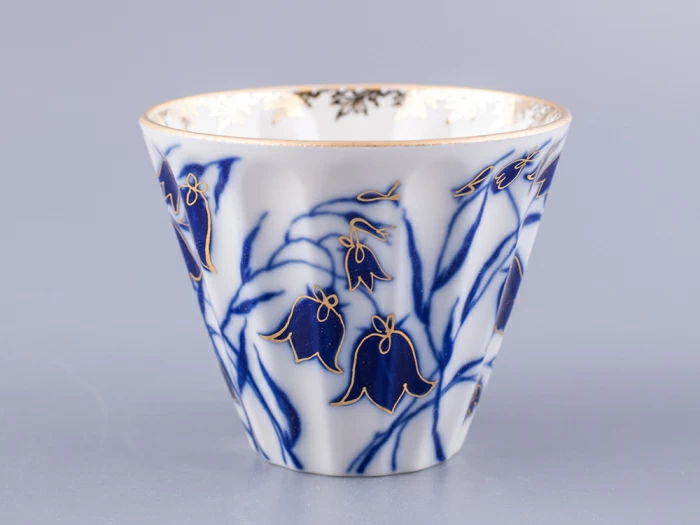 Чашка с блюдцем чайная 235 мл форма Лучистая рисунок Колокольчики арт. 81.10520.00.1, 