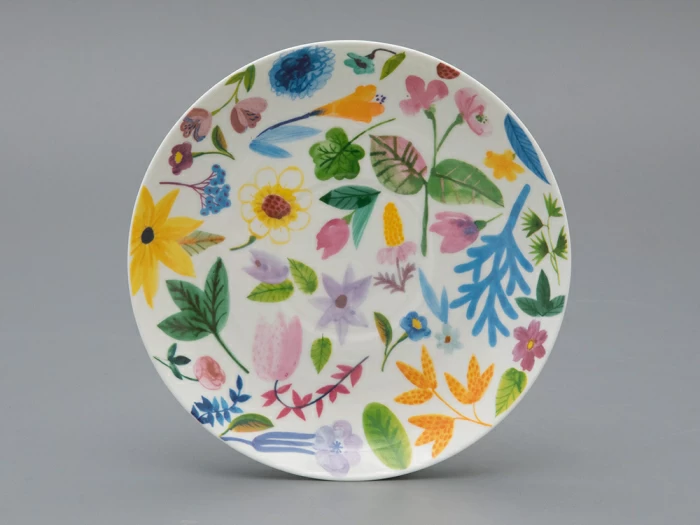 Чашка с блюдцем чайная форма Купольная рисунок Primavera, арт. 81.34274.00.1, 