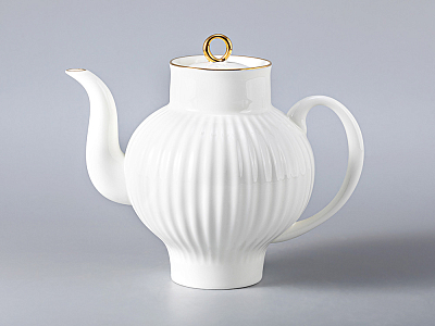 Чайник заварочный  800 мл форма Волна рисунок Золотой кантик арт.  80.07512.00.1