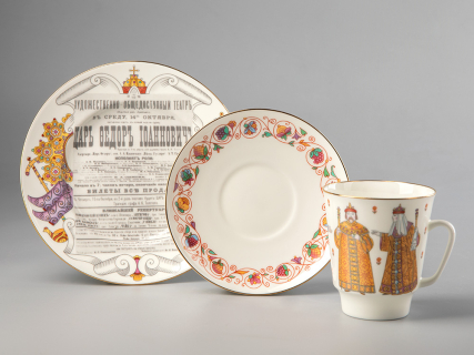 Трехпредметный комплект 165 мл форма Майская рисунок Царь Федор Иоаннович арт. 81.31364.00.1, 