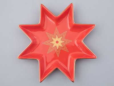 Подарочный набор тарелок, форма Звезда рисунок Скарлетт, арт. 81.27758.00.1