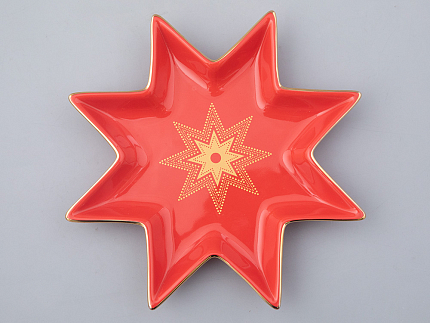 Подарочный набор тарелок, форма Звезда рисунок Скарлетт, арт. 81.27758.00.1