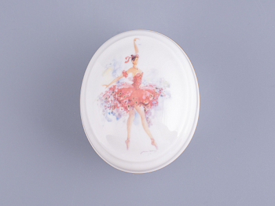 Туалетная коробочка форма Овальная рисунок Фея смелости арт. 80.86398.00.1