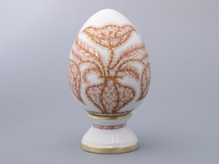Яйцо пасхальное большой размер на подставке, форма Императорская, рисунок Дивный праздник арт 60.15510.00.1, 