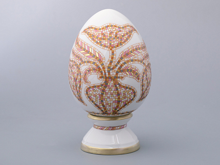 Яйцо пасхальное большой размер на подставке, форма Императорская, рисунок Дивный праздник арт 60.15510.00.1