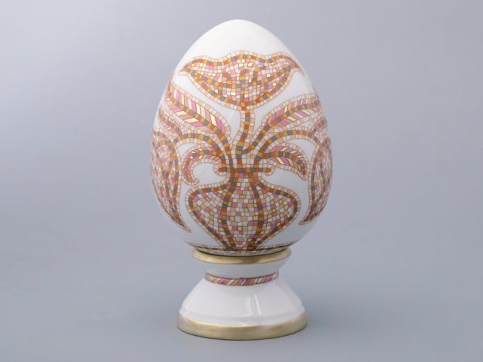 Яйцо пасхальное большой размер на подставке, форма Императорская, рисунок Дивный праздник арт 60.15510.00.1, 