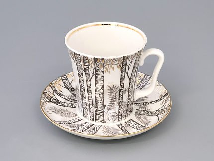 Бокал с блюдцем форма Ленинградский рисунок Половодье 360 мл арт. 81.11008.00.1