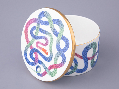 Шкатулка в подарочной упаковке, форма Идиллия, рисунок Лунный змей, арт. 81.32800.00.1