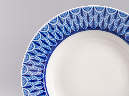 Тарелка 220 мм форма Глубокая, рисунок Ажур, арт.80.99827.00.1