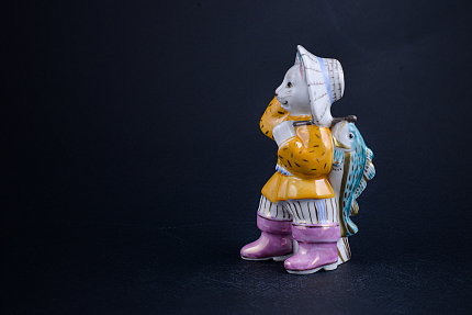 Скульптура Кот Рыболов с рыбой , арт 62.21243.00.1