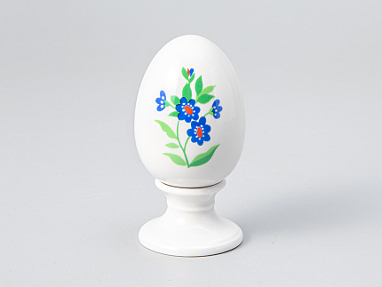 Яйцо пасхальное на подставке форма Нева рисунок Первоцветы, арт. 80.98854.00.1