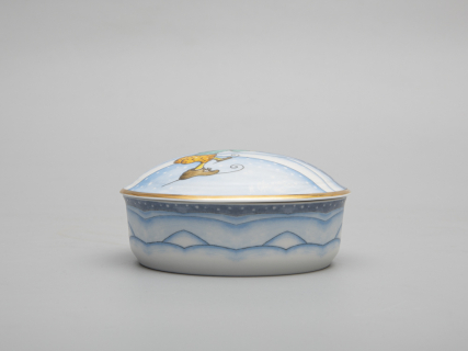 Туалетная коробочка форма Круглая рисунок Зима. Утенок арт. 81.31063.00.1, 