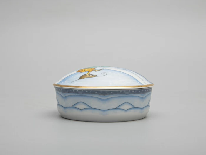 Туалетная коробочка форма Круглая рисунок Зима. Утенок арт. 81.31063.00.1, 