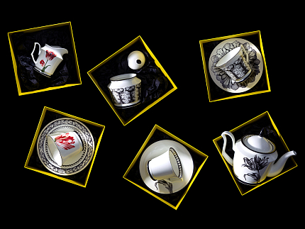 Тарелка плоская 220 мм форма Юлиана рисунок Сысоев. Волшебный сад V арт. 80.44104.00.1