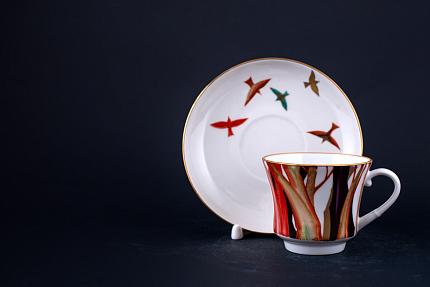 Чашка с блюдцем Чудный лес, арт 61.20977.00.1