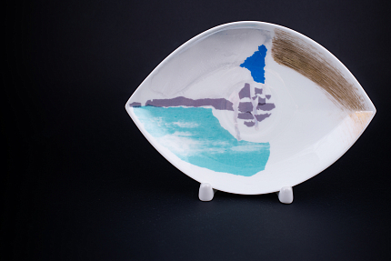 Чашка с блюдцем Белая ночь. Палитра, на форме Ковчег, арт. 61.21017.00.1