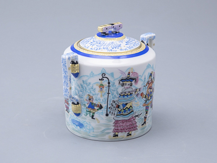 Сервиз чайный форма Гербовая рисунок Зимние забавы, 4 персоны 10 предметов арт. 81.20899.00.1