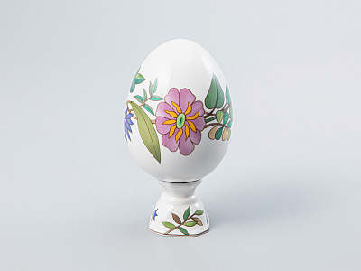 Яйцо пасхальное на подставке 132 мм рисунок Пестрый венок арт. 80.80976.00.1