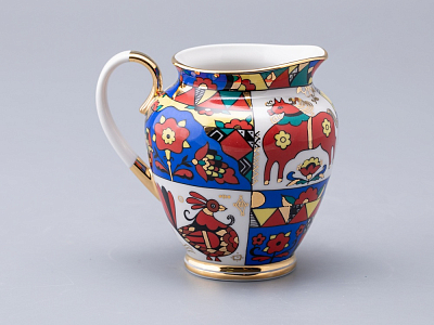 Сливочник 400 мл., форма Весенняя, рисунок Народные узоры, арт. 80.60812.00.1