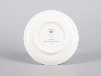 Чашка с блюдцем чайная 335 мл форма Ландыш рисунок Саночки арт. 81.30680.00.1, 