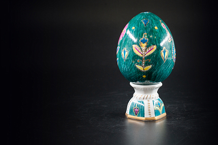 Яйцо пасхальное Зеленое с птицей, арт 60.09645.00.1