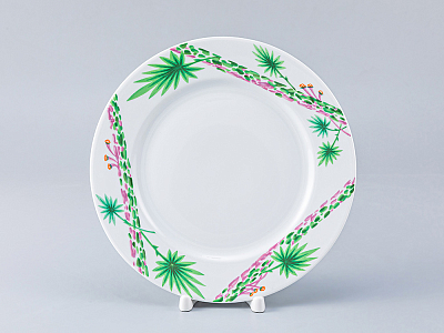 Тарелка мелкая 215 мм форма Европейская - 2 рисунок Джангл, арт. 80.99834.00.1