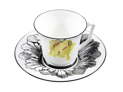 Подарочный набор чашка с блюдцем, форма Юлия рисунок Сысоев. Волшебный сад II арт. 81.30913.00.1, 