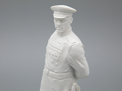 Скульптура Маршал Рокоссовский К.К., в подарочной упаковке, Белый бисквит, арт. 81.33455.00.1