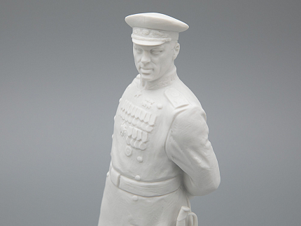 Скульптура Маршал Рокоссовский К.К., в подарочной упаковке, Белый бисквит, арт. 81.33455.00.1