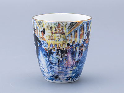 Бокал форма Вариации 450 мл рисунок Бал Пушкинских героев, арт 80.69999.00.1