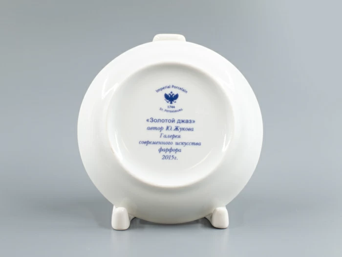 Декоративная тарелка 110 мм, форма Европейская, рисунок Трио. Контрабас, арт 80.84070.00.1, 