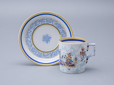 Сервиз чайный форма Гербовая рисунок Зимние забавы, 4 персоны 10 предметов арт. 81.20899.00.1