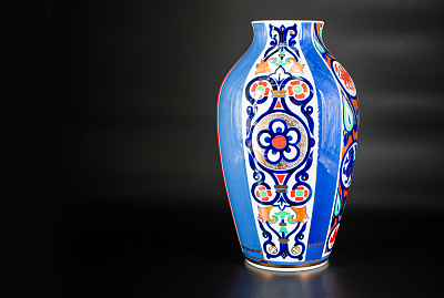 Ваза форма Ламповая рисунок Русский стиль II арт. 60.10674.00.1