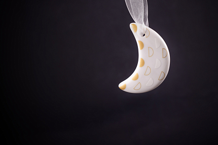 Елочная игрушка Месяц, Металлик, арт 60.16094.00.1