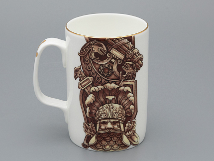 Подарочный набор Бокал с блюдцем и крышкой форма Топ рисунок Слава Веков бронза, арт. 81.33062.00.1