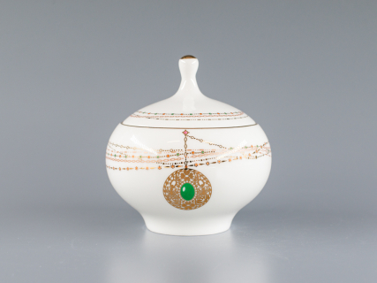 Сахарница форма Яблочко, рисунок Золотой медальон 250 мл арт. 80.65392.00.1, 