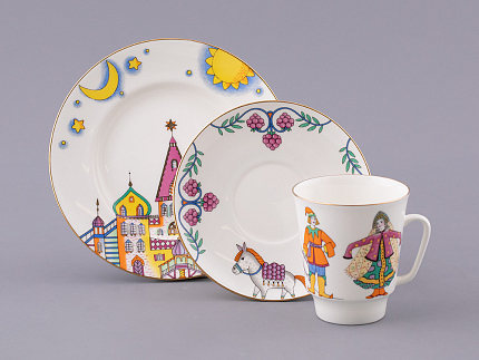 Трехпредметный комплект форма Майская рисунок Конек-горбунок арт. 81.24965.00.1
